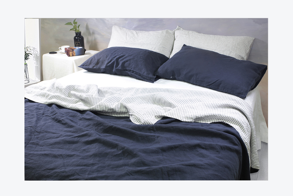 100% nature linen bedding set/ linen bed sheet