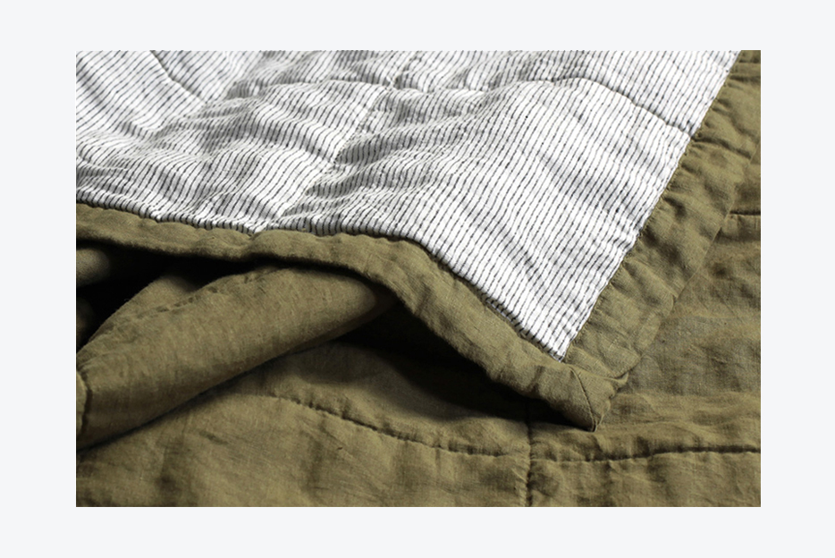 100% pure French linen quilt 