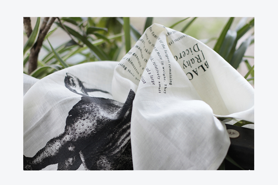 wildlife style pure flax linen kitchen tea towel with custom design printed 